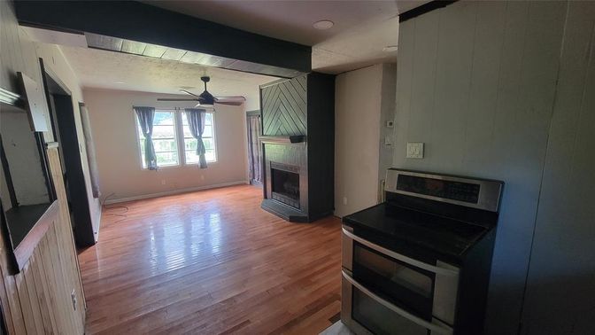 Fireplace, Interior, Wood Texture Flooring