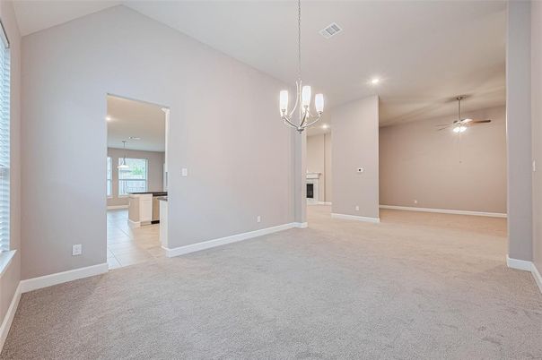 Empty room, Fireplace, Interior, Pendant Lights, Recessed Lighting