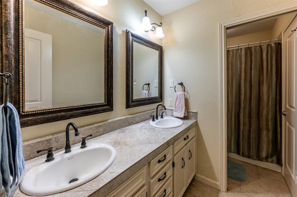 Bathroom, Dual Sink Vanities, Interior, Tile Countertops