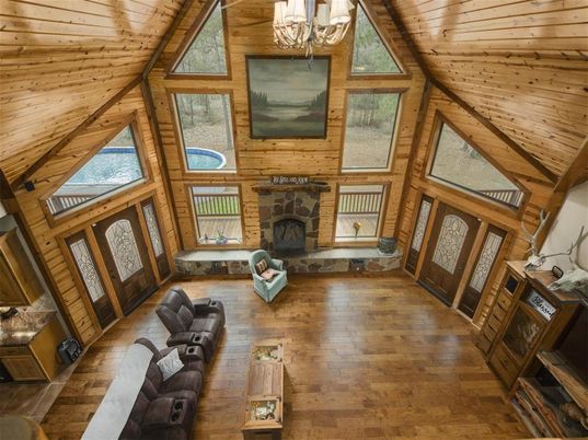 Fireplace, Interior, Living room, Wooden Ceilings, Wood Texture Flooring, Wooden Walls