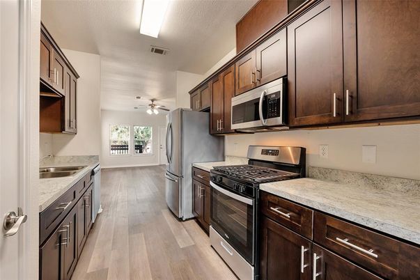 Interior, Kitchen, Wood Texture Flooring