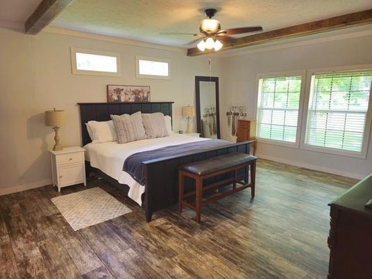 Bedroom, Interior, Wooden Beams, Wood Texture Flooring