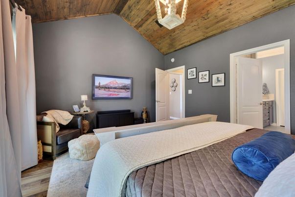 Bedroom, Interior, Wooden Ceilings, Wood Texture Flooring