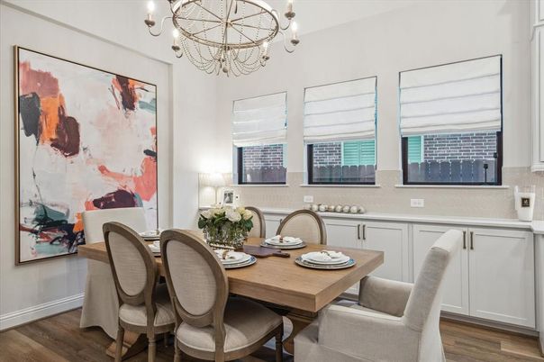 Chandelier, Dining room, Interior, Wood Texture Flooring