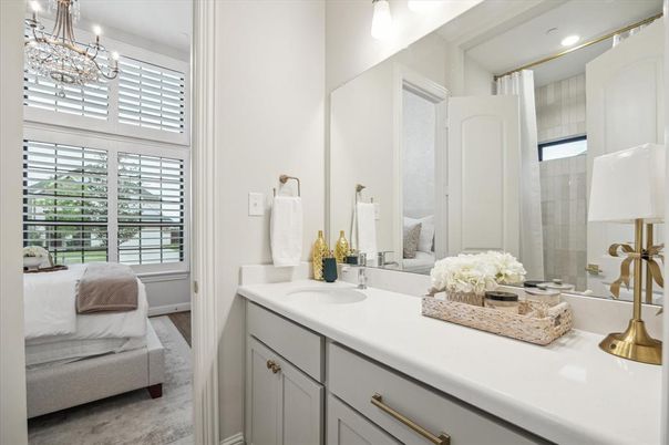 Bathroom, Bedroom, Chandelier, Dual Sink Vanities, Interior, Recessed Lighting