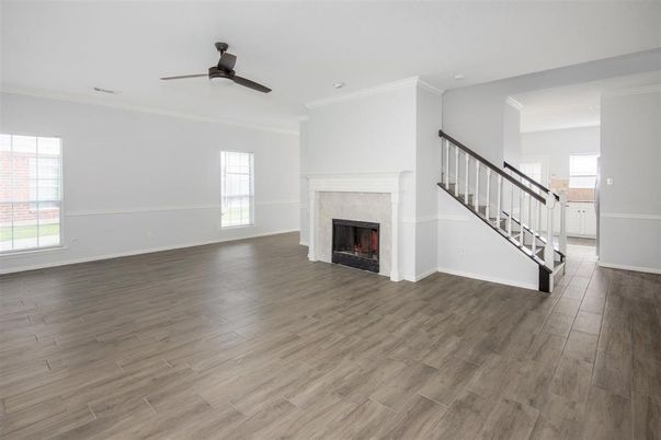 Empty room, Fireplace, Interior, Wood Texture Flooring