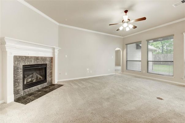 Empty room, Fireplace, Interior