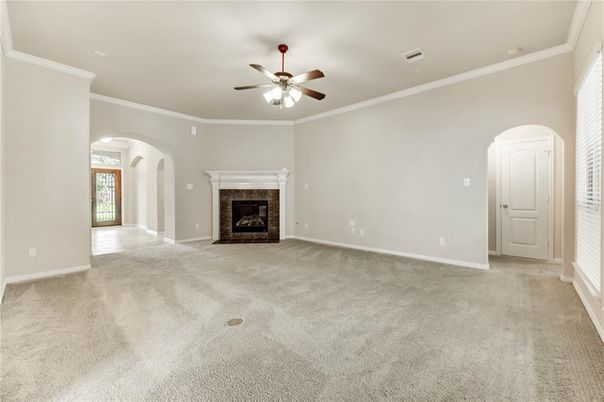 Empty room, Fireplace, Interior