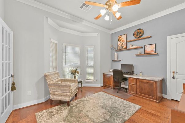 Home Office, Interior, Wood Texture Flooring