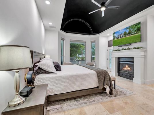 Bedroom, Fireplace, Interior, Recessed Lighting