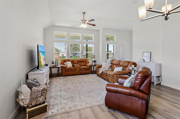 Interior, Living room, Pendant Lights, Wood Texture Flooring