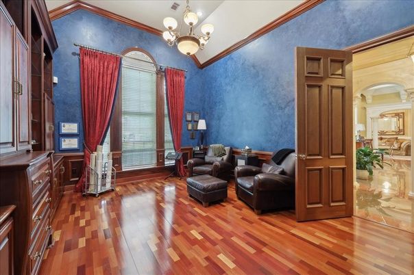 Chandelier, Interior, Wood Texture Flooring