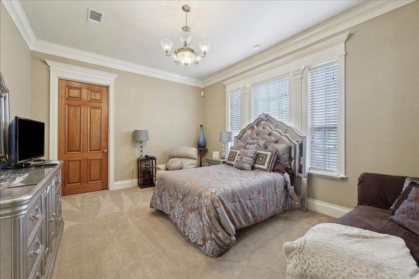 Bedroom, Chandelier, Interior