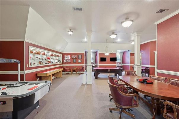 Billiard Table, Dining room, Game Room, Interior, Pendant Lights