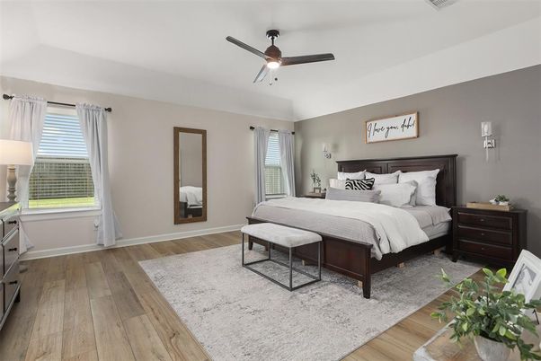 Bedroom, Interior, Wood Texture Flooring