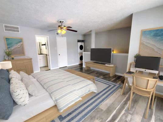 Bedroom, Home Office, Interior, Wood Texture Flooring