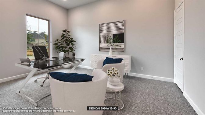 Home Office, Interior, Recessed Lighting