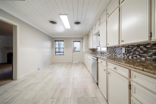 Interior, Kitchen, Wood Texture Flooring