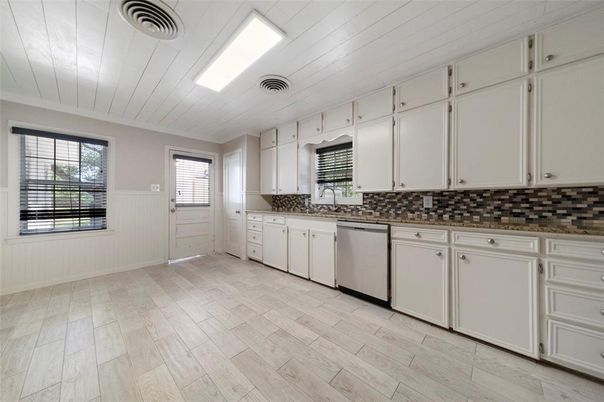 Interior, Kitchen, Wood Texture Flooring