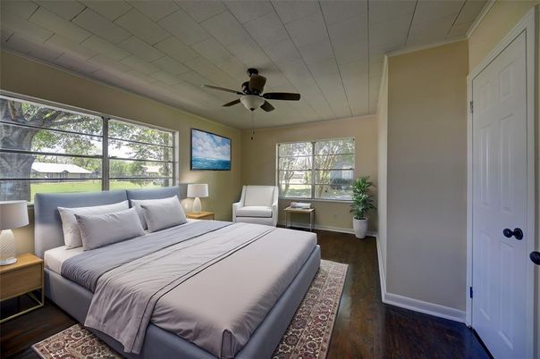 Bedroom, Interior, Wood Texture Flooring