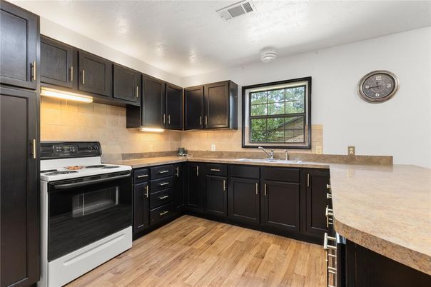 Interior, Kitchen, Wood Texture Flooring