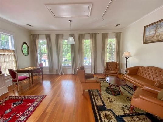 Interior, Living room, Pendant Lights, Wood Texture Flooring