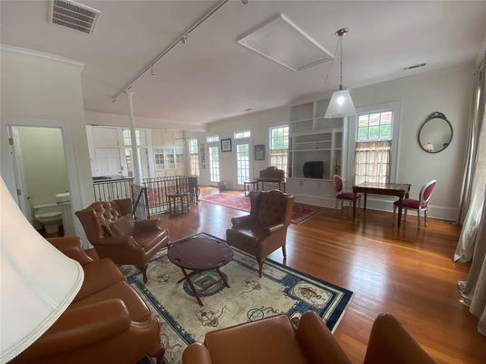 Dining room, Interior, Living room, Pendant Lights, Wood Texture Flooring