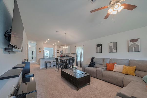 Dining room, Interior, Kitchen, Living room, Pendant Lights, Recessed Lighting