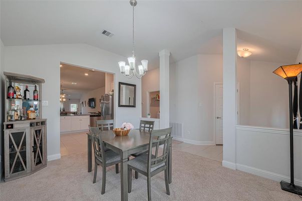 Chandelier, Dining room, Interior, Recessed Lighting
