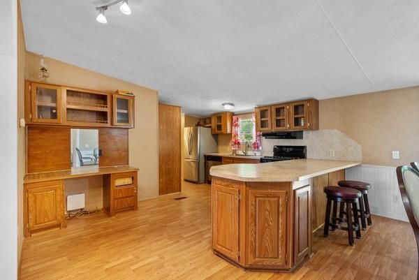 Interior, Kitchen, Wood Texture Flooring