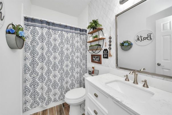 Bathroom, Interior, Wood Texture Flooring