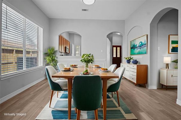 Dining room, Interior, Wood Texture Flooring
