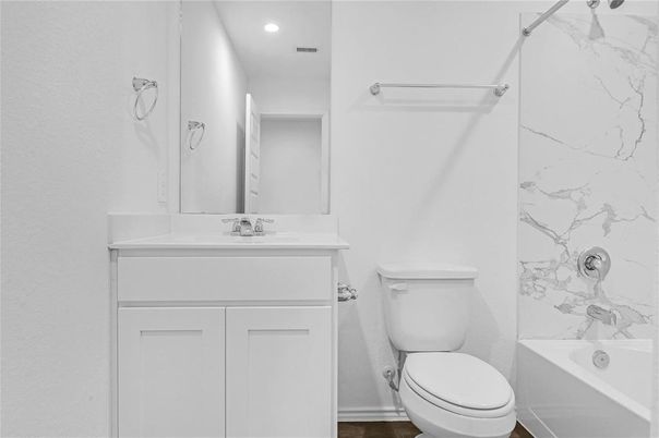 Bathroom, Interior, Marble Walls, Recessed Lighting