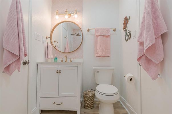 Bathroom, Interior, Wood Texture Flooring