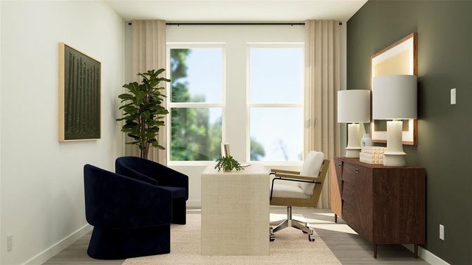 Home Office, Interior, Wood Texture Flooring
