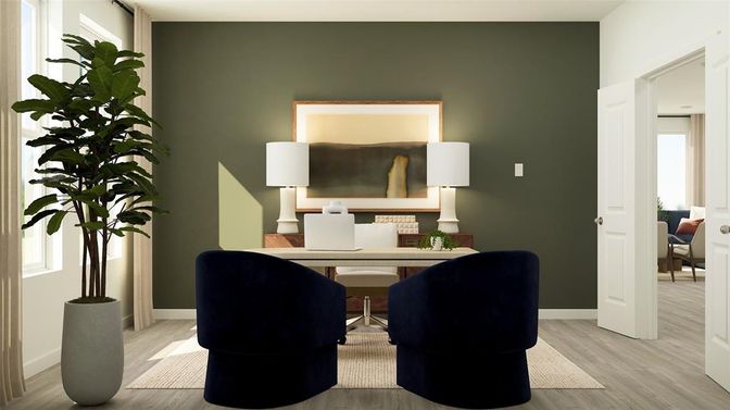 Home Office, Interior, Wood Texture Flooring