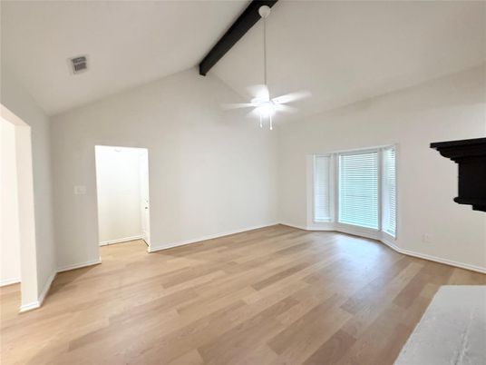 Empty room, Interior, Wooden Beams, Wood Texture Flooring