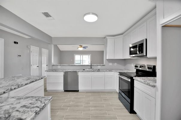 Interior, Kitchen, Wood Texture Flooring