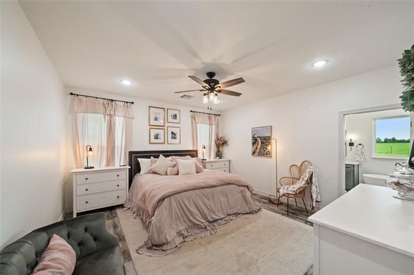 Bedroom, Interior, Recessed Lighting