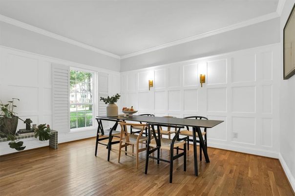 Dining room, Interior, Wood Texture Flooring