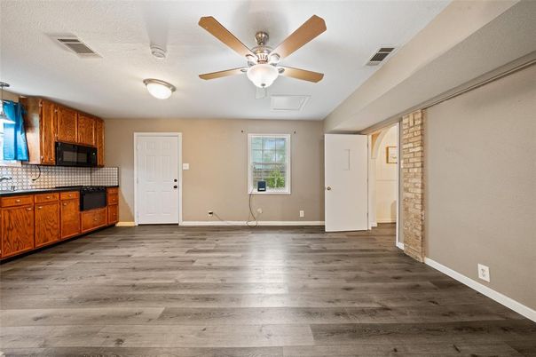 Empty room, Interior, Kitchen, Wood Texture Flooring