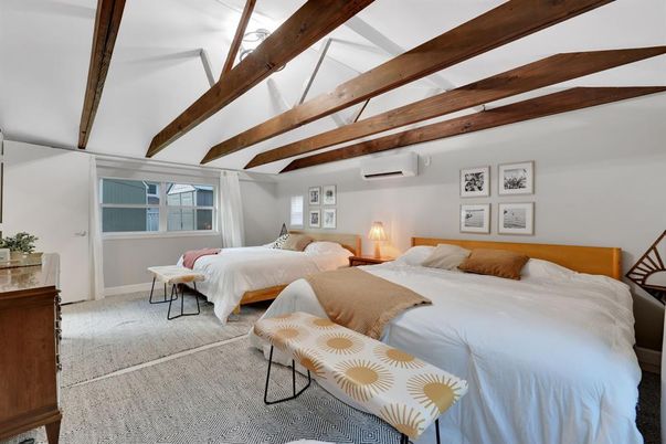 Bedroom, Interior, Wooden Beams