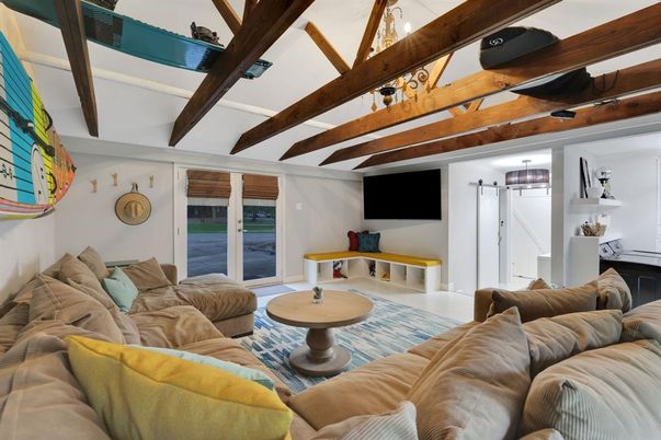 Interior, Living room, Wooden Beams