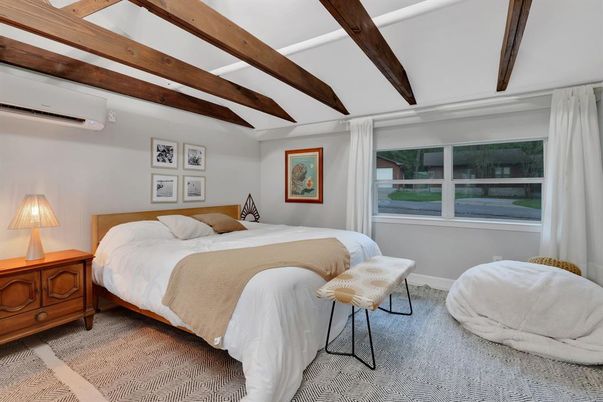 Bedroom, Interior, Wooden Beams