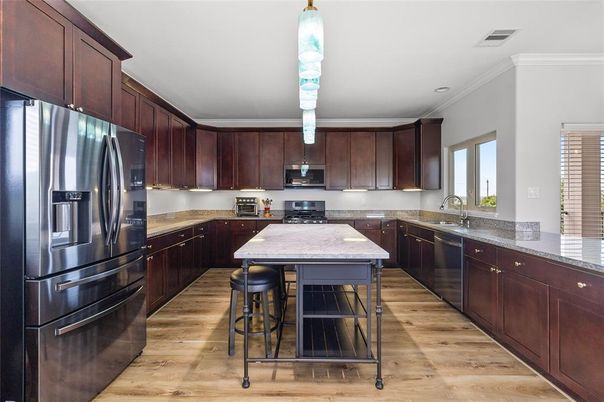 Interior, Kitchen, Wood Texture Flooring