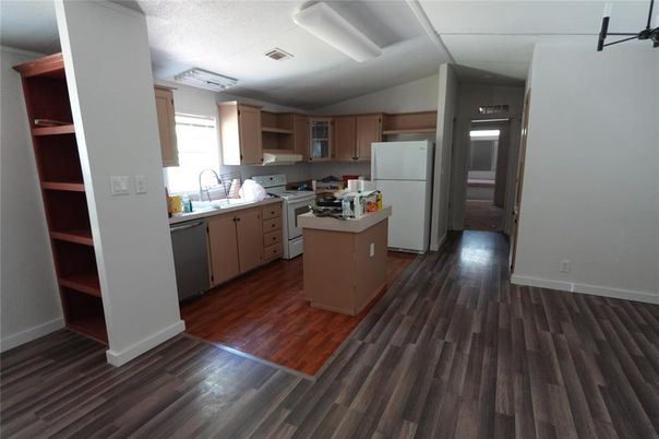 Interior, Kitchen, Wood Texture Flooring