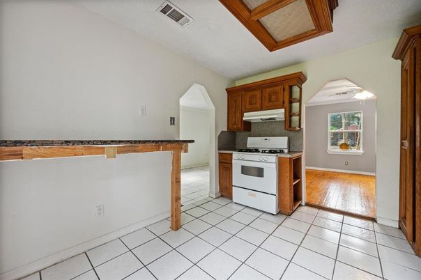 Interior, Kitchen, Wood Texture Flooring