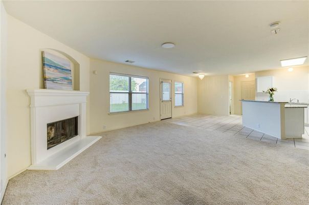 Empty room, Fireplace, Interior