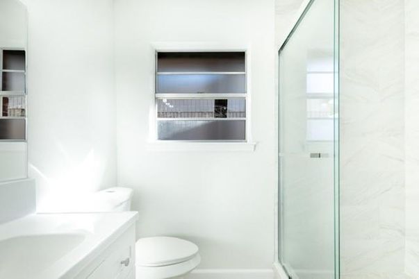 Bathroom, Glass Shower, Interior, Marble Walls