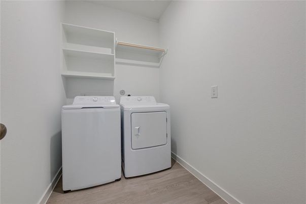 Interior, Washer, Wood Texture Flooring